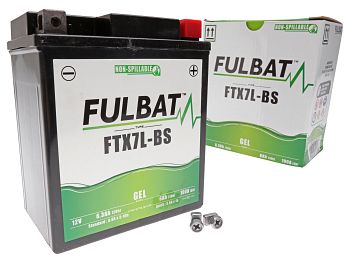 Batteri - Fulbat GEL 12V 6Ah YTX7L-BS/FTX7L-BS